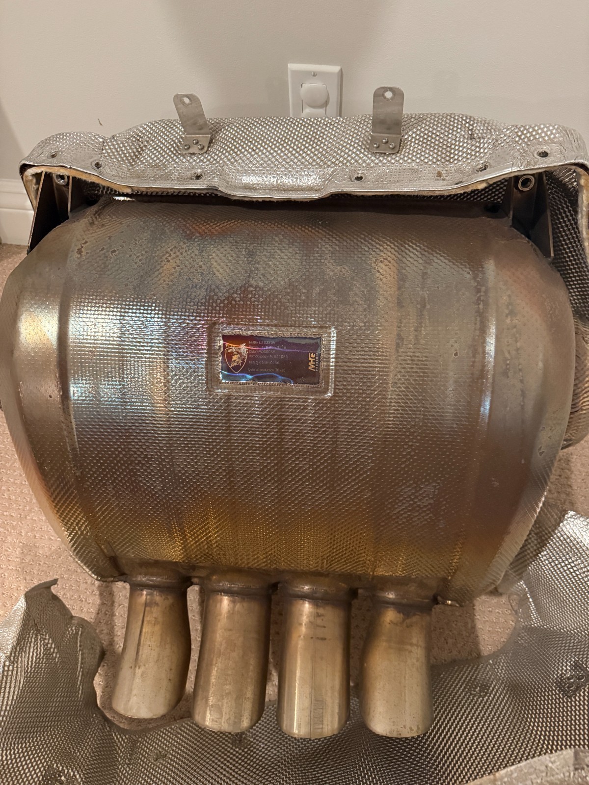 Lamborghini Aventador Muffler P/N 470251051H