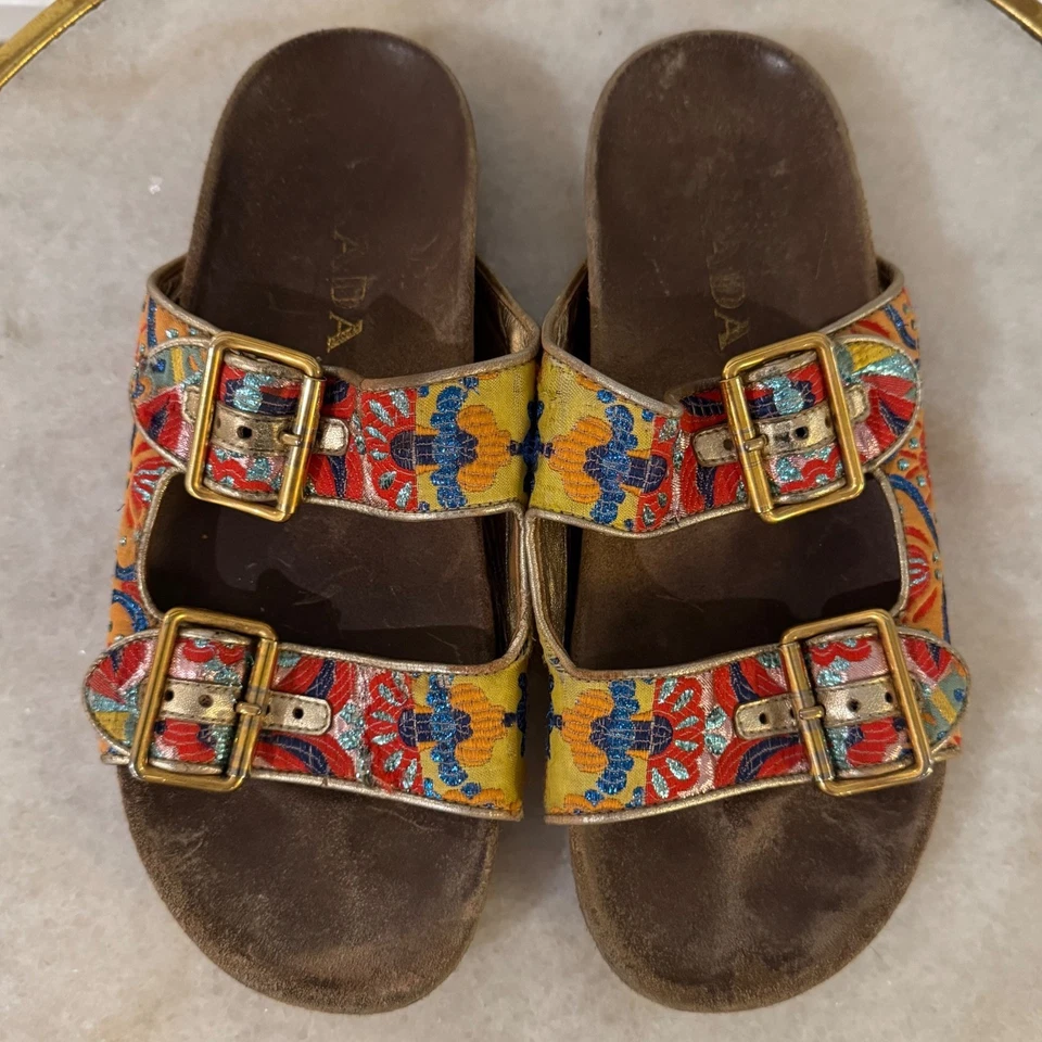 Sandalias para mujer Prada Milano hechas en Italia hebilla dorada, talla 39 Foto 3 de 4