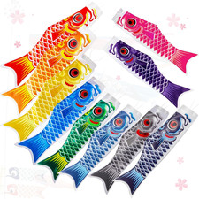 Boao 10 Pcs Japanese Carp Windsock Fish Flag Kite 15.7 Inch Japanese Hanging Win