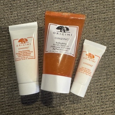 ORIGINS GINZING REFRESHING SCRUB CLEANSER Into The Glow ENERGY BOOSTING CREAM