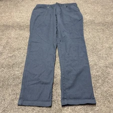 Woolly Long Haul Merino Wool Pants Men 34 29" Inseam Blue Chino Zip
