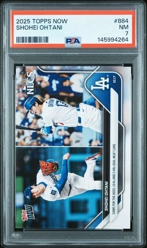 2025 Topps Now 10Ks and 3 HR #884 Shohei Ohtani LA Dodgers PSA 7