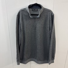 Under Armour 1/4 Zip Storm ASH Gray ColdGEAR Loose Pullover Sweatshirt Men's XXL