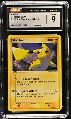 CGC 9 PIKACHU 78 EX HOLON PHANTOMS POKEMON MINT BM