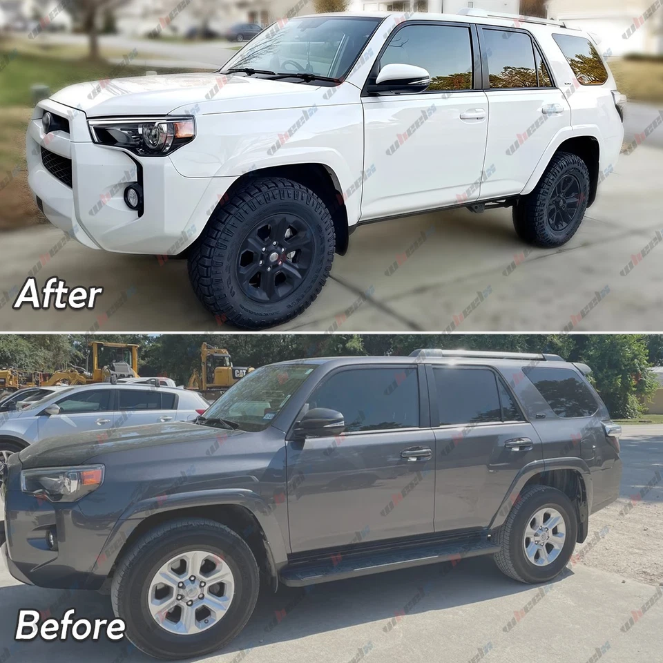 Tapacubos tapacubos cubiertas completas para llantas negras de 17" para Toyota 4 Runner SR5 2014-2024 Foto 2 de 4