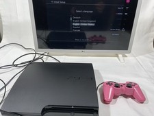 Sony PlayStation 3 Slim 160GB Console Black Tested And Rest W/controller  Cords