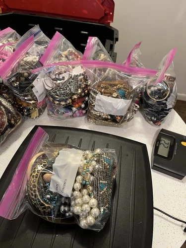 Bulk Vintage To Now Costume Jewelry - 2 Pound Mixed Grab Bags