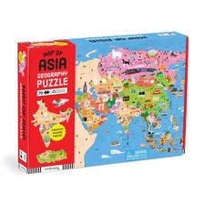 Mudpuppy Map of Asia 70 Piece Jigsaw Puzzle Educational Geography Fun for Kids
