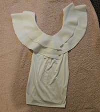 CBR white dress, mini. ruffled top