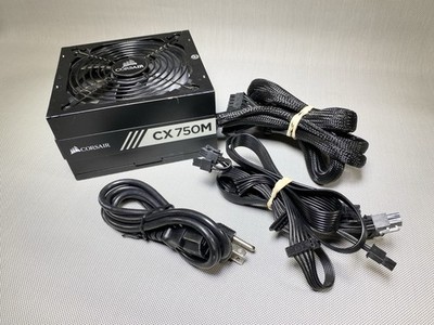 Corsair CX750M 750W 80 PLUS Bronze ATX Semi-Modular Power Supply PSU - Working