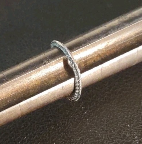 2.0 Grams Sz 6.5 Sterling Silver 925 Ring Gothic Brutalist Adjustable Snake Onyx - Picture 4 of 11