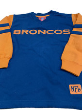 Denver Broncos Youth Pullover Sweatshirt Navy NFL Team Apparel Size Large 14