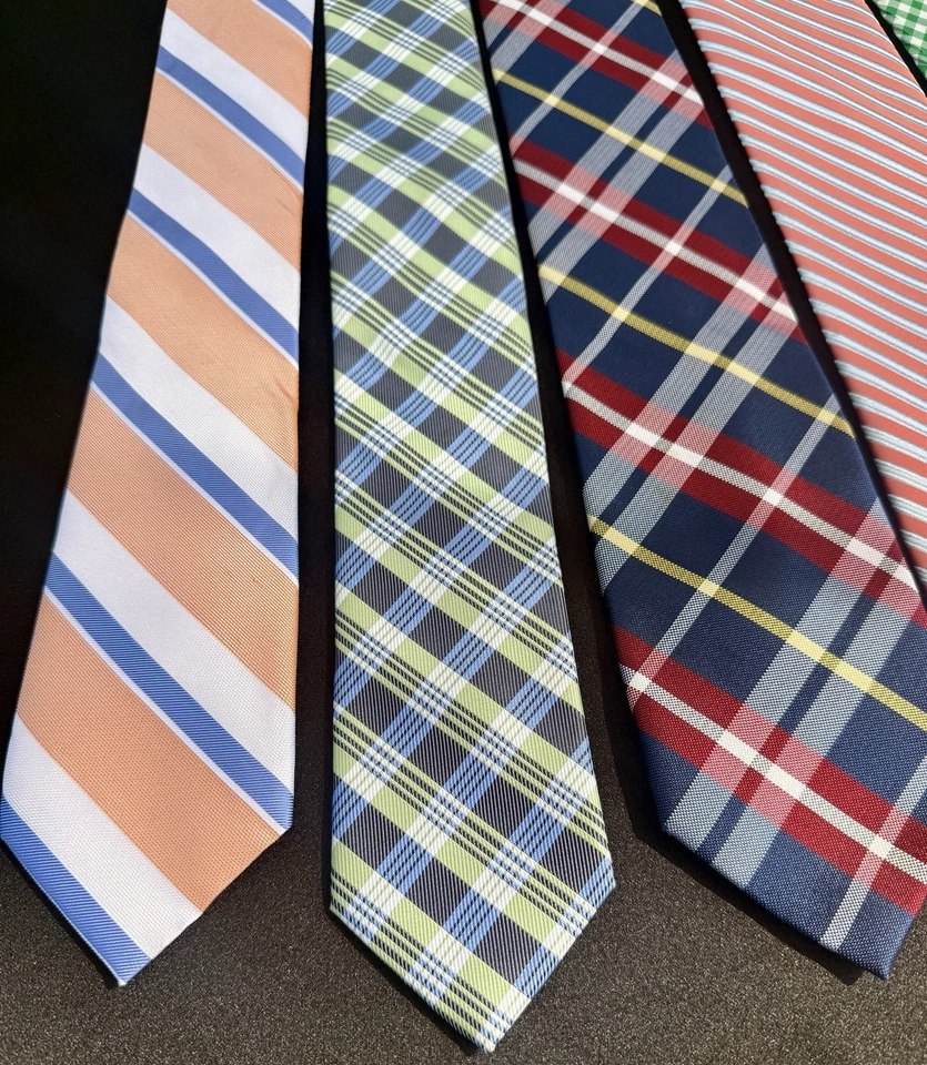 Corbatas de cuello surtidas marcas colores lote de 6 Hilfiger Chaps Jones Brutini para hombre Foto 2 de 4