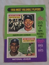 1975 Topps Mickey Mantle/Don Newcombe 1956 MVPs Baseball Card #194