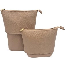 JAZD Convertible Travel Makeup Brush Bag, Stand-Up Brush Holder Pouch For Eas...