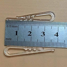 100pcs U Shape Clear Durable Plastic Alligator Clips Shirts Folding Ties Sock...