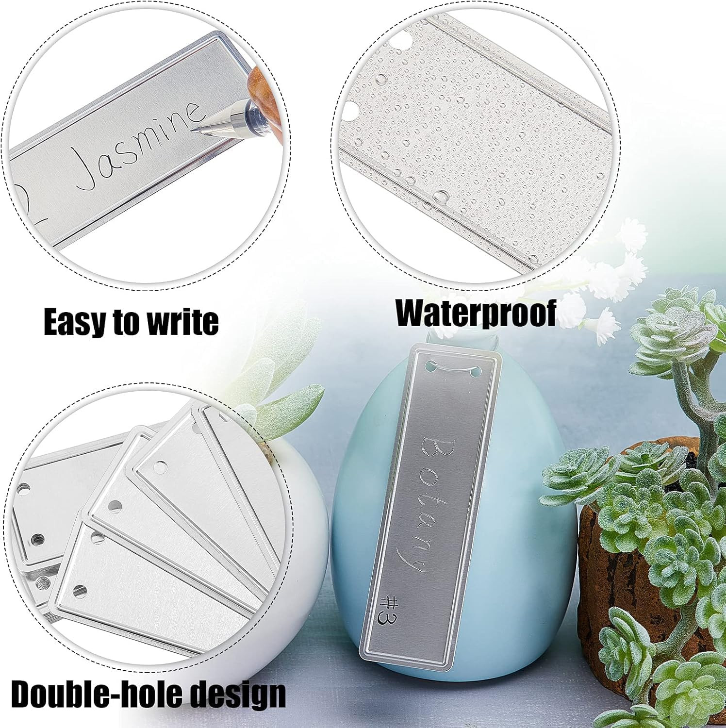 Aluminum Plant Label, 50PCS Metal Plant Labels Aluminum Tree Tags with ...