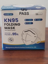 50/100 Piezas Blanco KN95 Protector 5 Capas Desechable Mascarilla Boca Nariz Cubierta