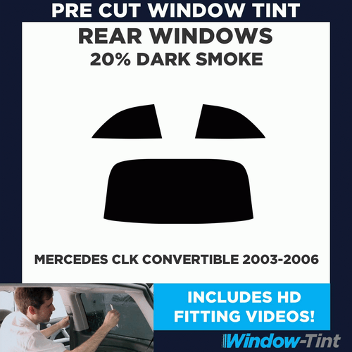 For Mercedes CLK Convertible 2003-06 Pre Cut Window Tint Kit 20% Dark Rear Film - Picture 2 of 10