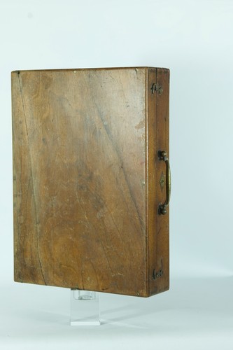 Ancienne Boite Mallette de peintre 19 ème Noyer Palette peinture couleur creil - Photo 11/12