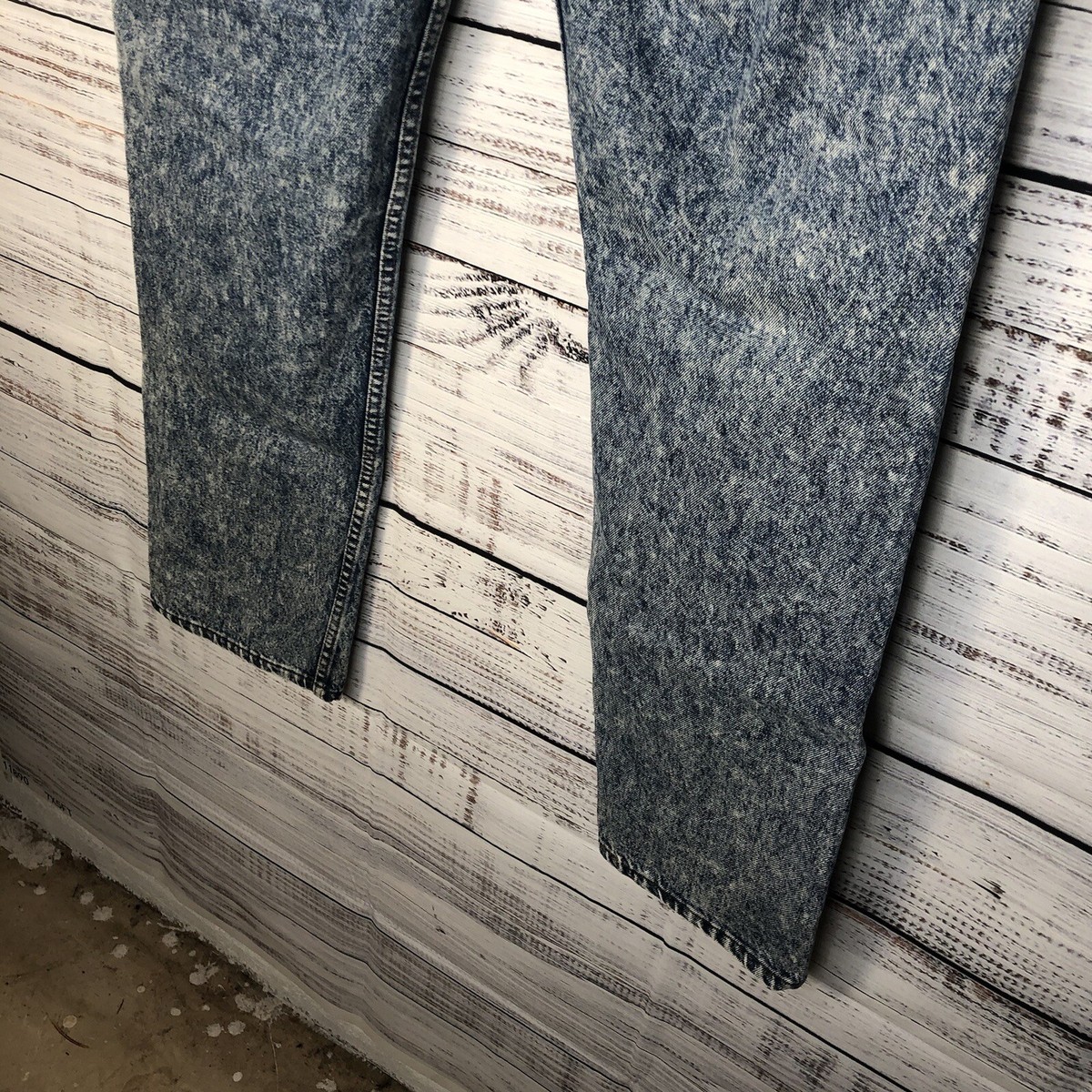 Vintage 90s Levi's 505 XX USA Made Stone Acid Wash Straight Leg Jeans Size 34x30