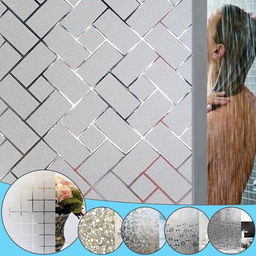 Reusable Window Glass Film Static Cling Glueless Removable Frosted Decor - Picture 3 of 41