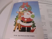 Distlefink Designs Santa Pals Door Hanging Canvas Needlework Kit NOS