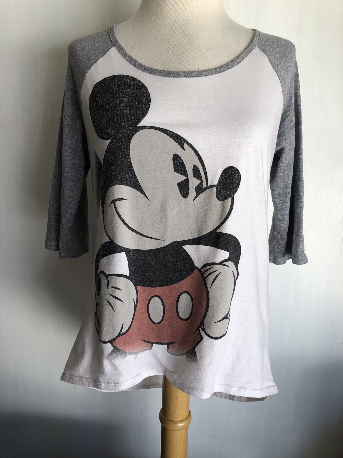 MICKEY MOUSE Official Disney Women's Baseball Raglan … Gem