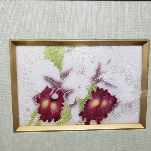 Holzgerahmter Blumenkunstdruck Bild 13" x 10,5" Vintage - Bild 3 von 15