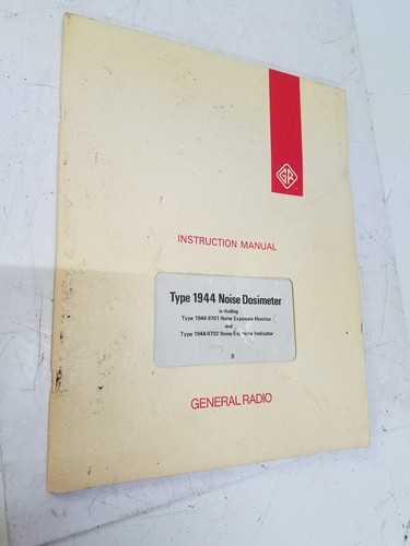 General Radio 1944 Noise Dosimeter Exposure Monitor Indicator ~ Printed Manual - Picture 3 of 7