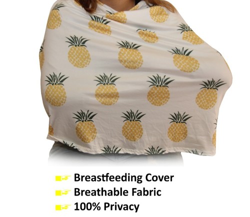 Multi-Use Newborn Infant Nursing Cover Stretchy Baby Car Seat Canopy Cart Cover - Picture 4 of 5