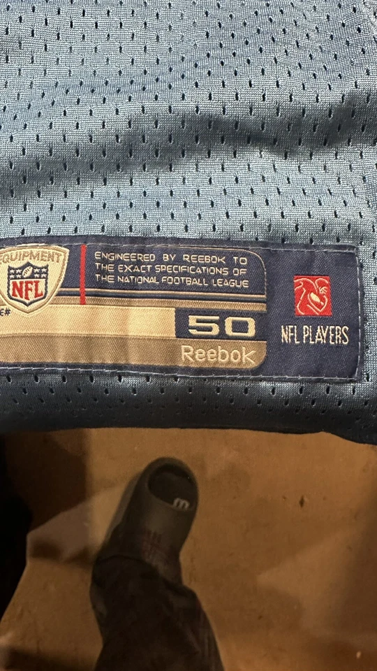 Camiseta deportiva para hombre Cam Newton Carolina Panthers verde azulado Reebok cosida en el campo talla 50 Foto 3 de 4