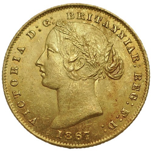1867 Australia Sydney Mint Type II Sovereign Gold Coin - Picture 1 of 2