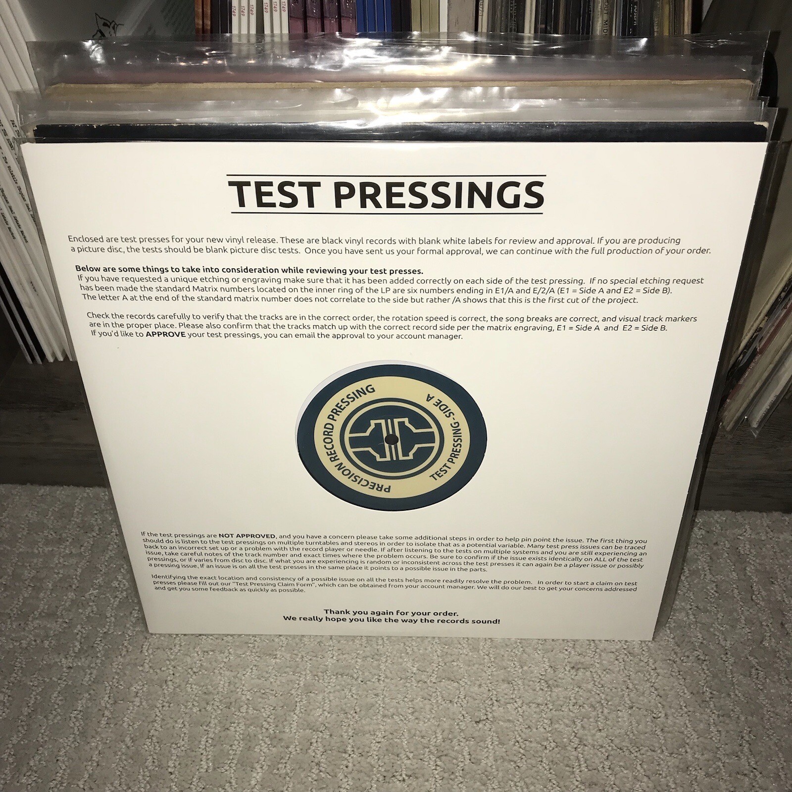 TEST PRESSING Theory of a Deadman Self Titled Vinyl Nickelback 3 Doors Down