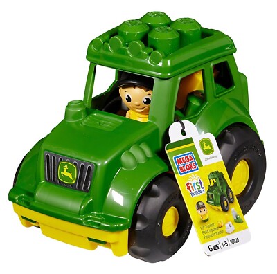 Mega Bloks John Deere Lil Tractor with Block Buddy Figure NEW