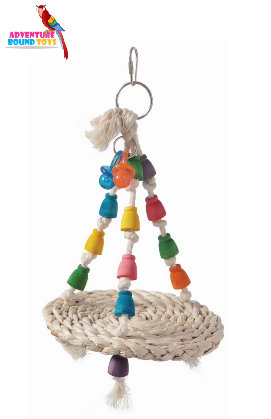 ADVENTURE BOUND SMALL BIRD BUDGIE COCKATIEL CORN HAMMOCK HANGING CAGE TOY 25CM
