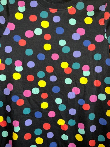 Hanna Andersson Black Multi Color Dot / Circle Dress Long Sleeve Size 140 ( 10 ) - Picture 2 of 2