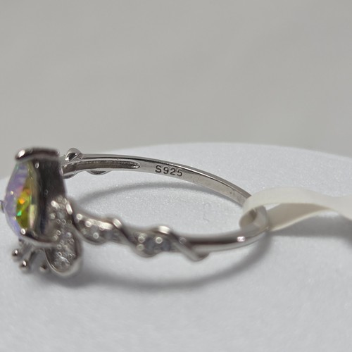 Fragrant Jewels Mouse King Collector Ring, Silver 925 Triangle Stone Sz 7 - Picture 5 of 9