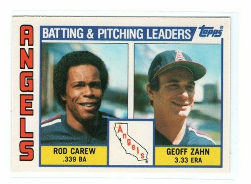 ROD CAREW GEOFF ZAHN CALIFORNIA ANGELS 276 1984 TOPPS TIFFANY   - Picture 1 of 1
