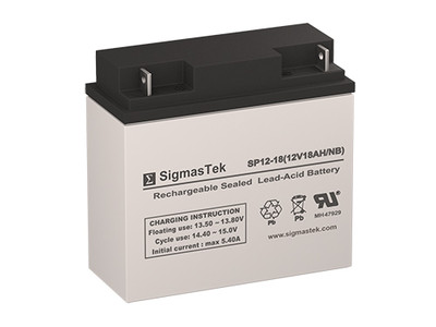 SLA Scooter Battery Replacement for UB12180 D5745 WP18-12 6FM18 - 12V 18Ah