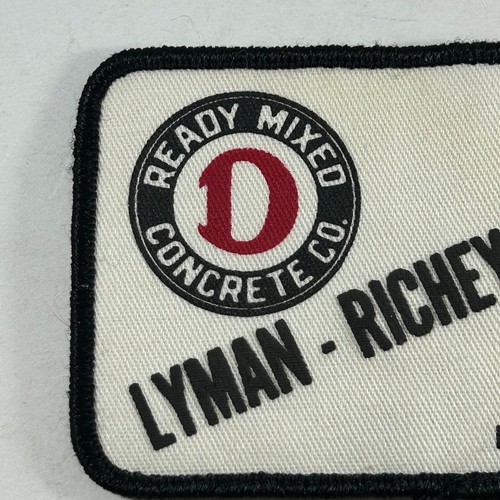 Parche Lyman Richey Corporation 5" arena y grava mezclado concreto publicidad - Imagen 2 de 4