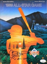 Chuck Finley California Angels Signed 1989 All-Star Program JSA Authenticated