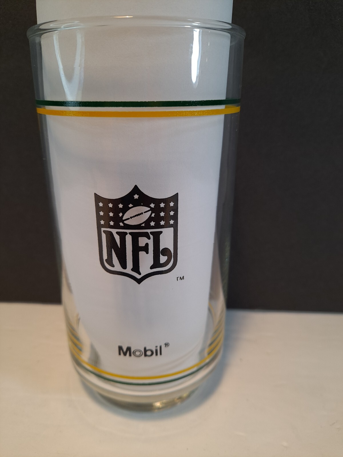 Vintage Mobil Gas Station GREEN BAY PACKERS NFL, 20 oz. Drinking Glass 5.5" Tall eBay