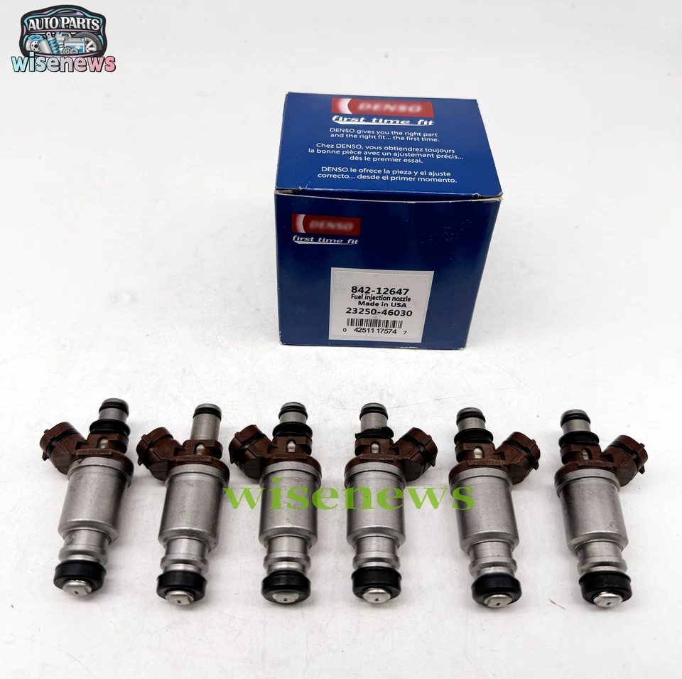 6x Denso Fuel Injectors Fit 92-95 Supra Lexus GS300 SC300 23250-46030 Foto 3 de 4