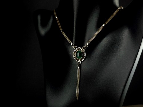 Kette Silber Sterling Achat grün Collier geschmeidig - wunderschön & besonders - Bild 8 von 14