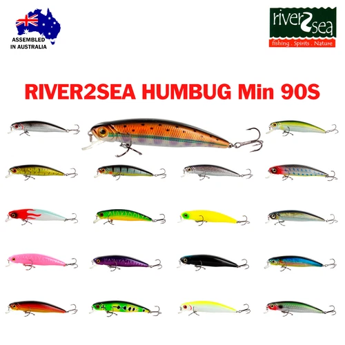 RIVER2SEA HUMBUG Minnow 90S 9 cm, 14 g Australian Sinking Fishing Wobbler