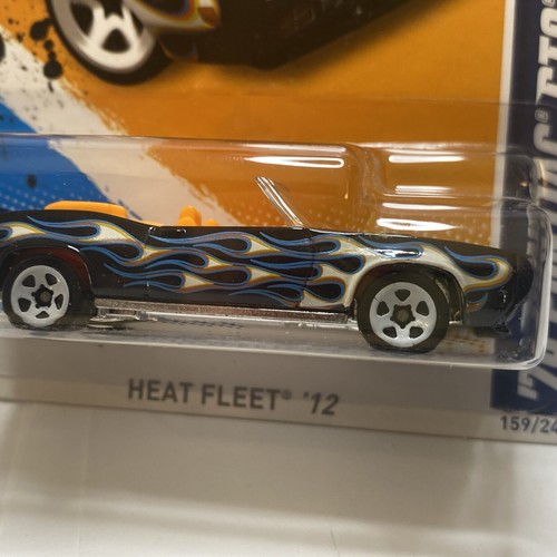Hot Wheels HEAT FLEET '12 ~ '70 PONTIAC GTO (Black w/ Flames) (159/247) V5463 - Picture 10 of 18
