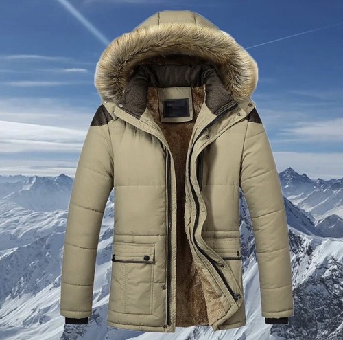 Winter Mens Quilted Warm Coat Duck Down Jacket Padded Bubble Puffer Hooded Parka - Picture 5 of 18
