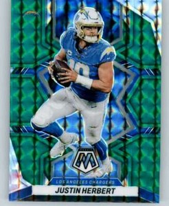 2022 Panini Mosaic Mosaic Green #101 Justin Herbert LA Chargers