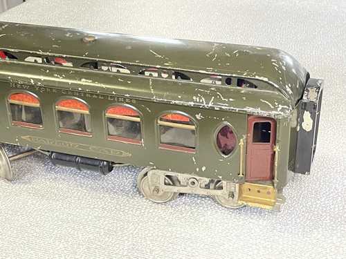Pre-war Lionel Train Standard Gauge Parlor Car 18 Olive Green NY Central Lines - Picture 6 of 13